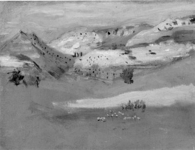 Studie voor Cowboys in de Badlands door Thomas Eakins door Thomas Eakins